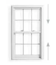 Double hung windows feature two sashes that can be independently opened and closed.