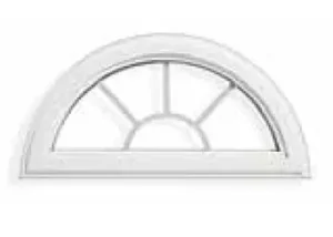 The geometric window styles seen here is a half round arch that looks similar to the sun.