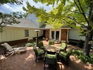 Board and batten and plank siding was used on this home