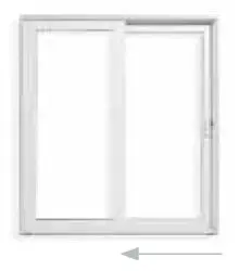 The patio door creates a seamless transition between indoor and outdoor living spaces.